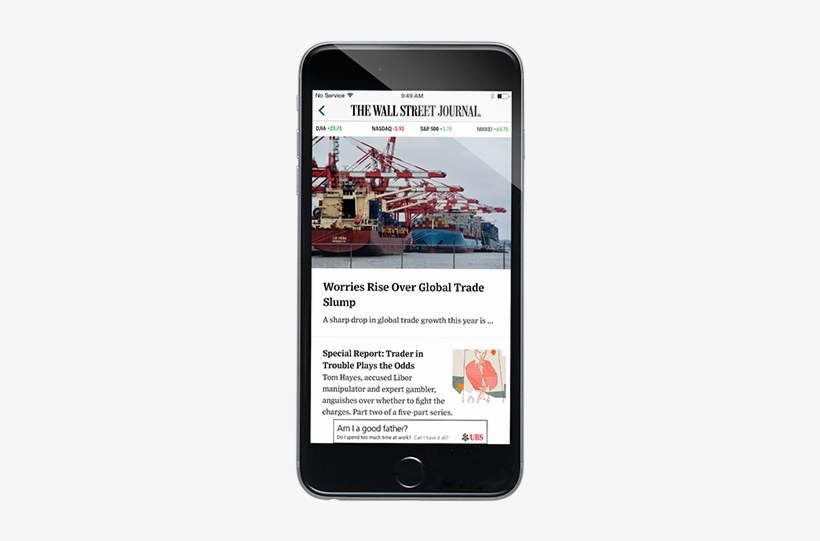 Ios App - Wsj 1 Phone, transparent png #1551708