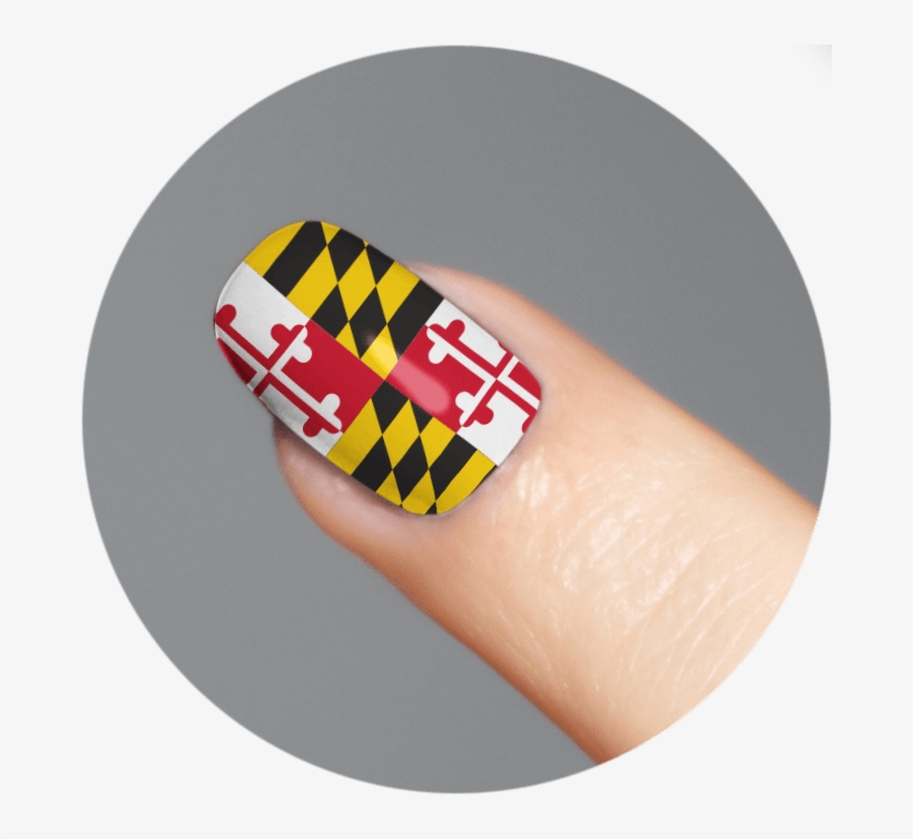 Maryland Flag / Nail Tattoo - Maryland Flag Nails, transparent png #1552525