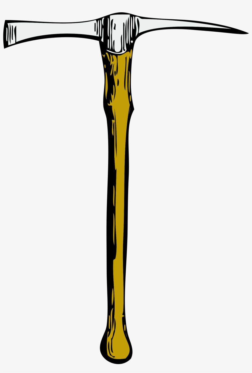 Pickaxe Clip Art - Drawing Of A Pickaxe, transparent png #1552952