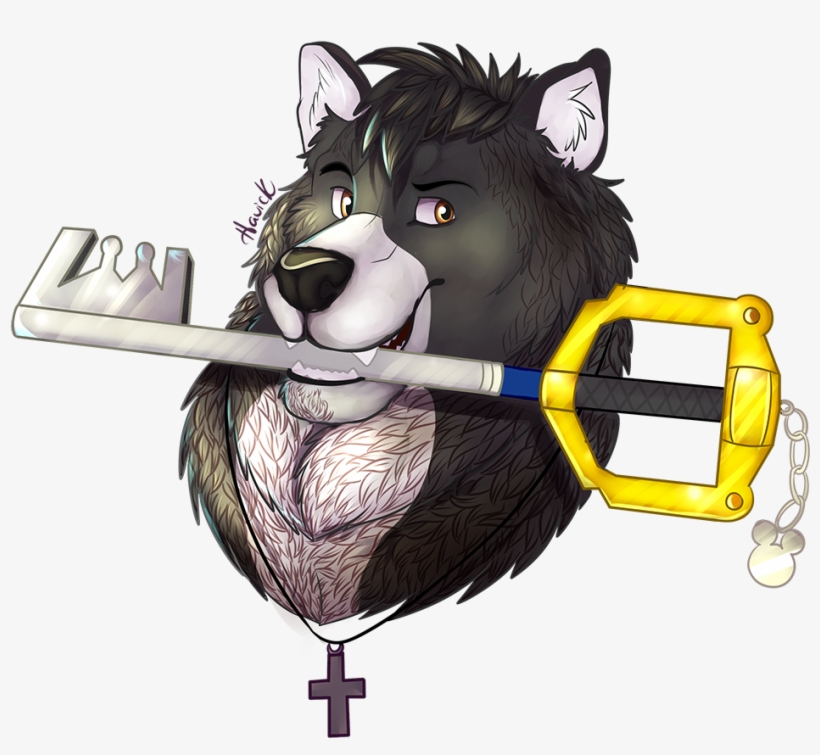 The Wolf And His Keyblade - Wolf, transparent png #1553018