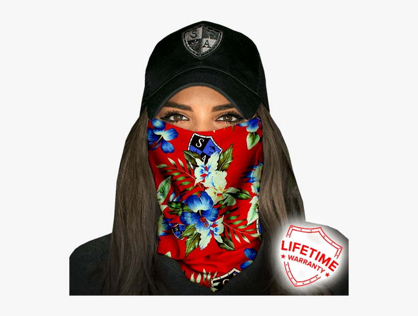 Sa Tropical Red Face Shield - Skull Tech Purple Crow, transparent png #1553336