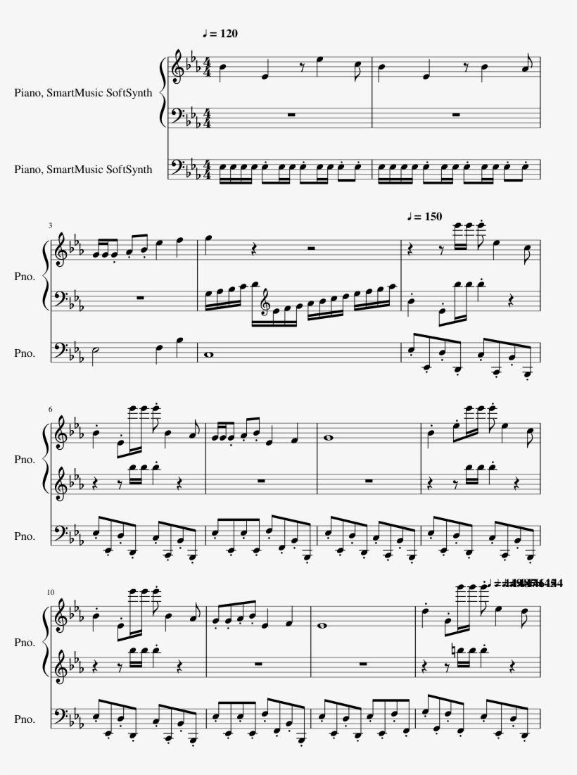 Lg-77329074 Sheet Music 1 Of 3 Pages - Sheet Music, transparent png #1553592