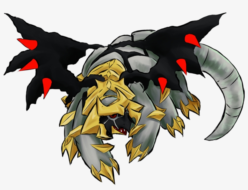 Png Black And White Stock Giratina Transparent Mega - Mega Giratina Fan Art, transparent png #1553679