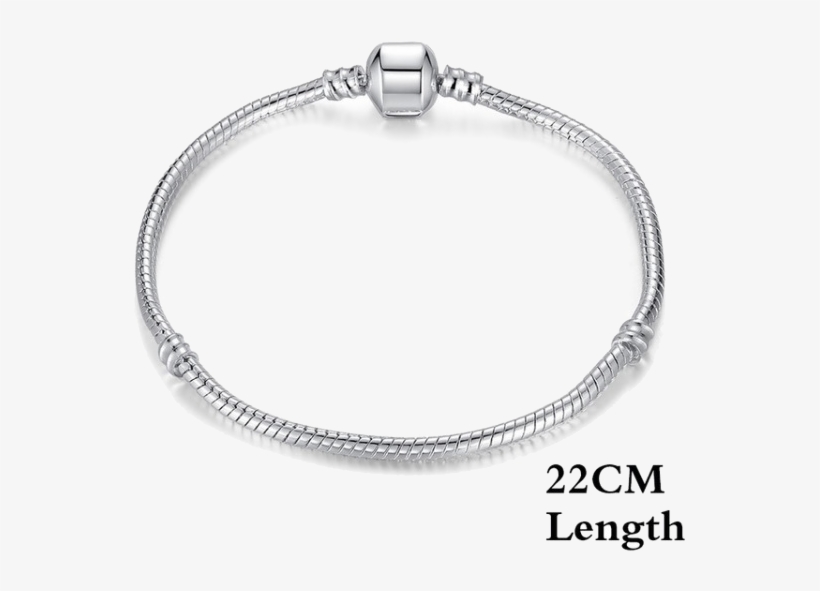 Pandora Compatible Silver Plated Snake Chain - Diy European 925 Silver Women Fashion Snake Chain Bracelet, transparent png #1554220