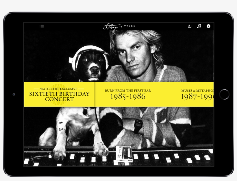 Ipad 2280 Sting - Biography App, transparent png #1554433