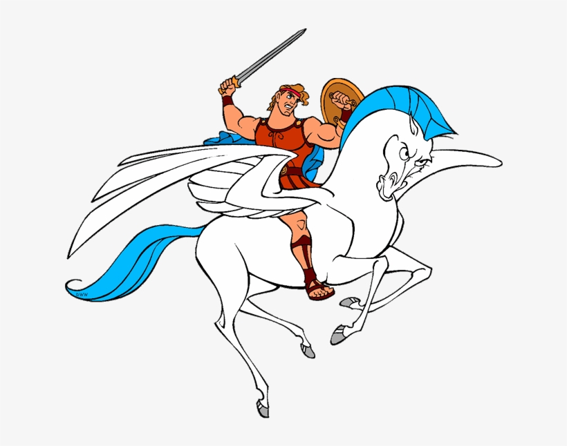 Hsnvuad - Disney Hercules And Pegasus, transparent png #1554797