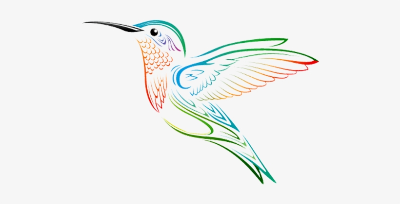 Beija Flor Em Png Vetorizado - Hummingbird Tattoo Drawing, transparent png #1554961