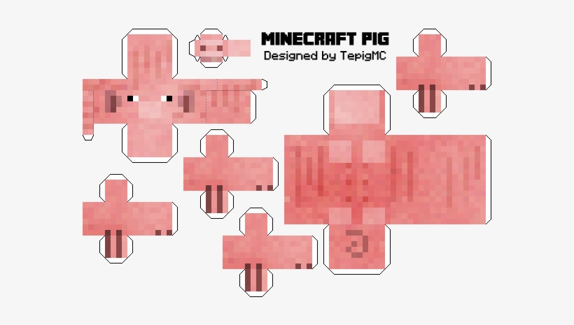Minecraft Papercraft Pig, transparent png #1555186