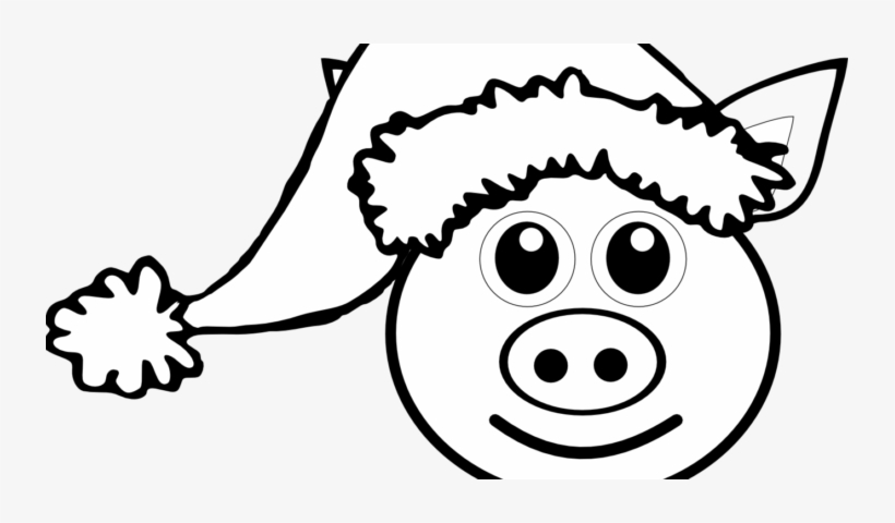 Animal Coloring Coloring Page Farm Animal Pig Coloring - Penguin Santa Yard Sign, transparent png #1555232