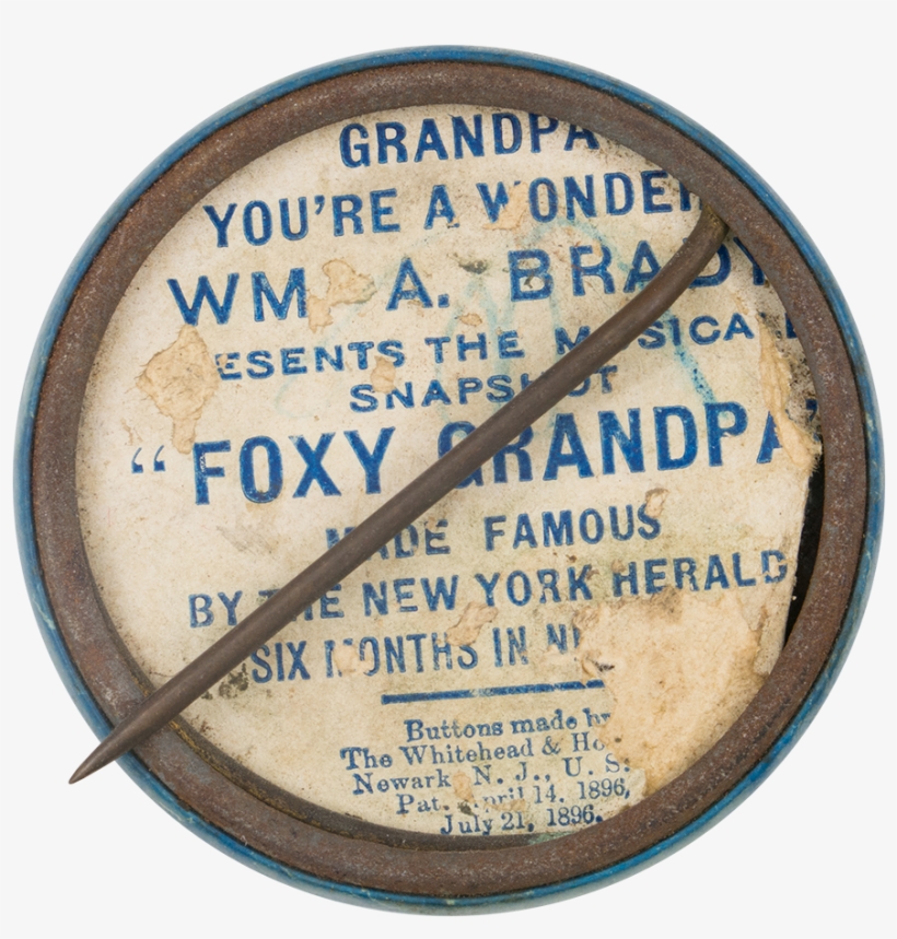 Foxy Grandpa Button Back Art Button Museum - Circle, transparent png #1555992