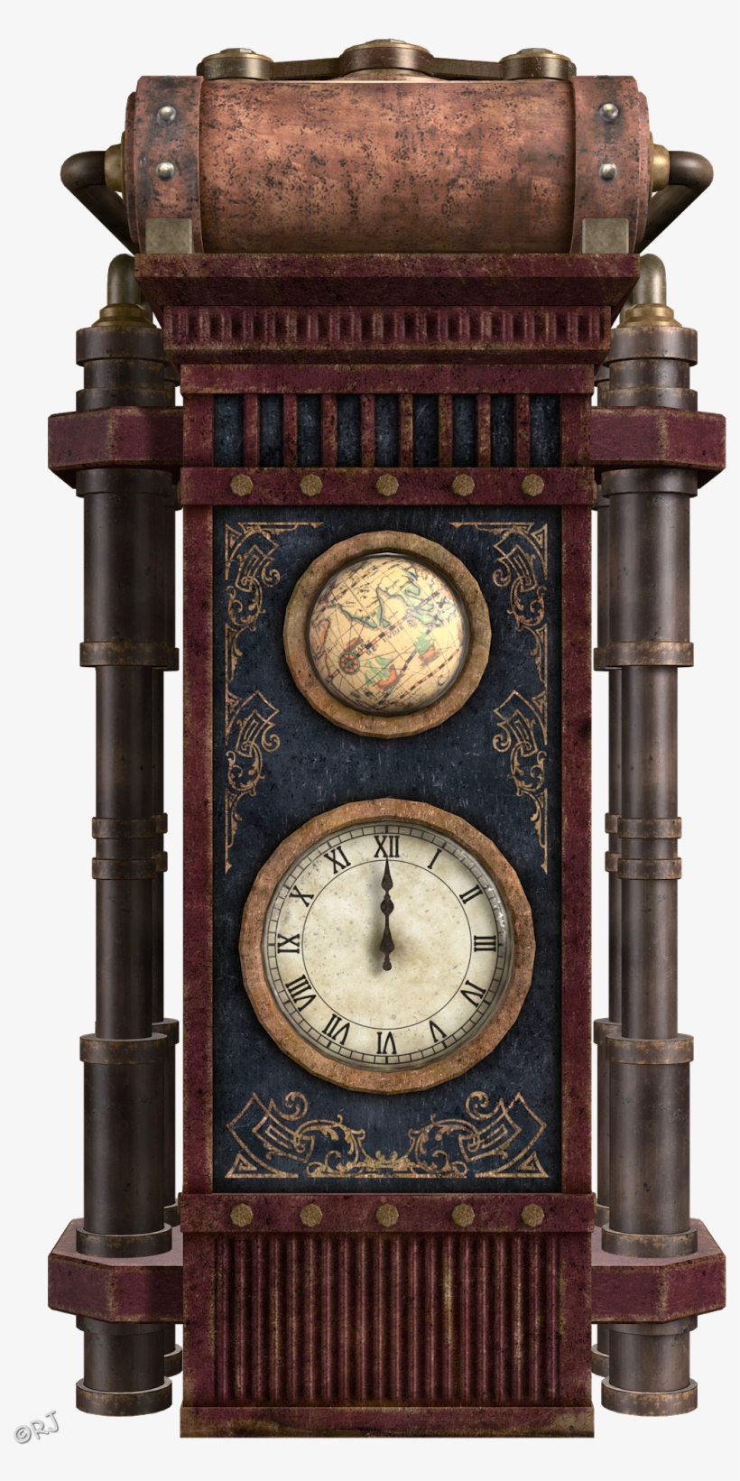 Rjs Bits Bobs Props Pieces Steampunk Clock Work - Clock Transparent Png Tubes Steampunk, transparent png #1556586