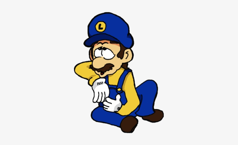 “ A Tired Blue Luigi For Smash Collab 2k15 Based On - Blue And Yellow Luigi, transparent png #1556942