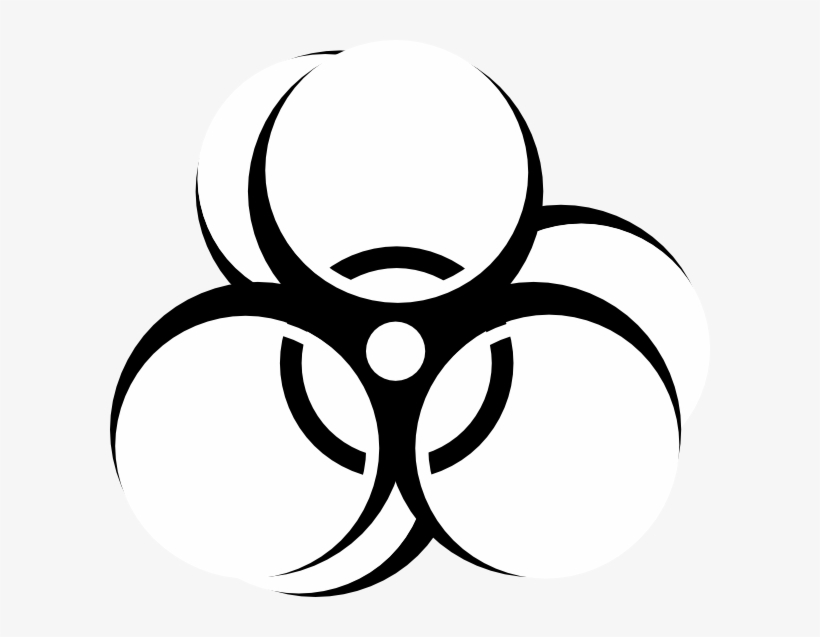 Biohazard Laser Tag Clip Art - Biohazard Sign Black And White, transparent png #1557261