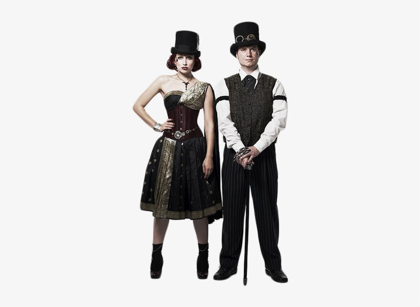 A Modern Day "nerf" Gun Repurposed Into A Neo Victorian - Steampunk Male And Female, transparent png #1557408