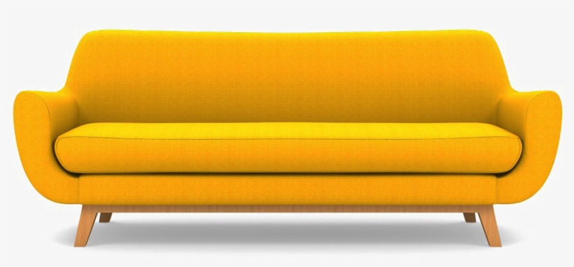 Yellow Sofa Png Clipart - Studio Couch, transparent png #1557577