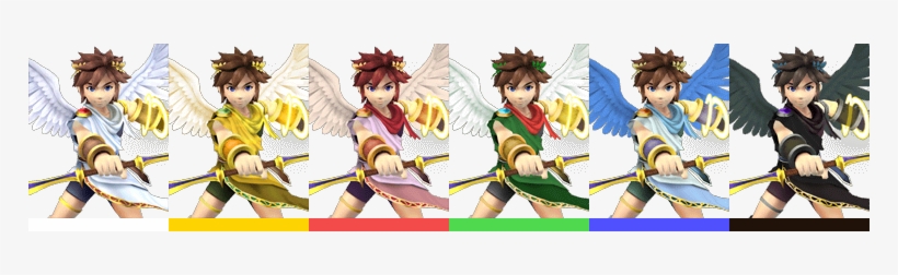 Pit Palette - Super Smash Bros Brawl Pit, transparent png #1557610