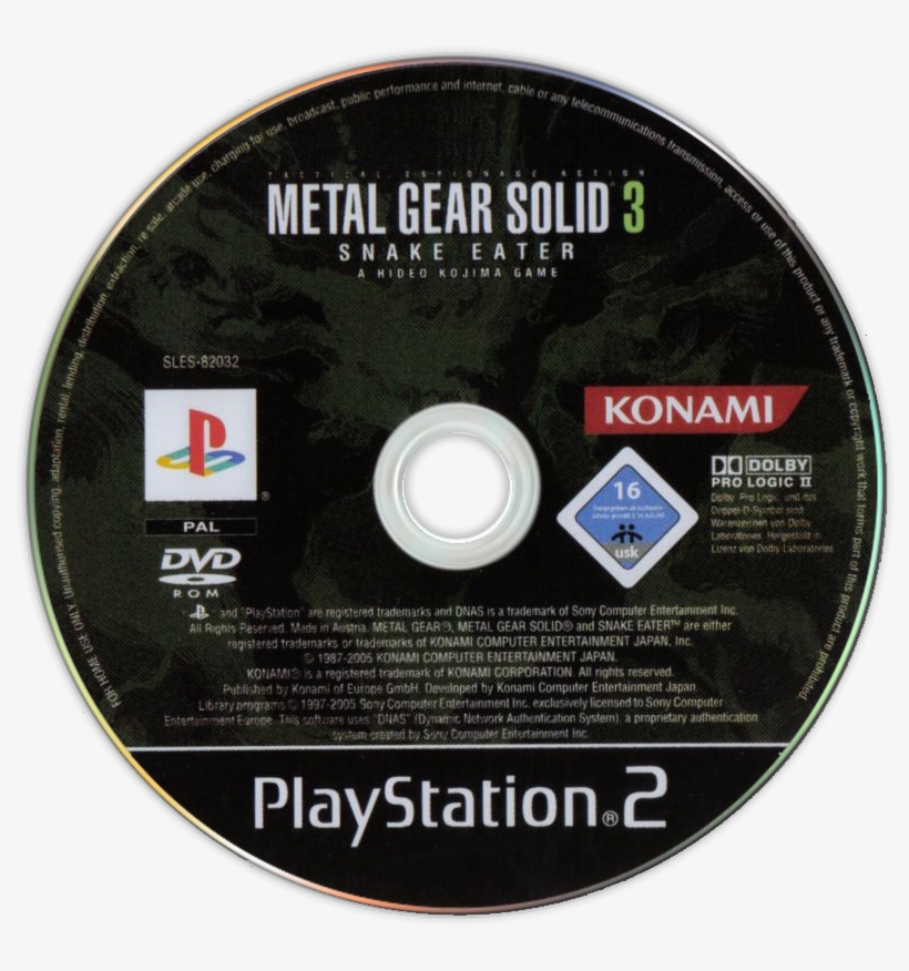 Metal Gear Solid - Metal Gear Solid 3 Cd, transparent png #1558008