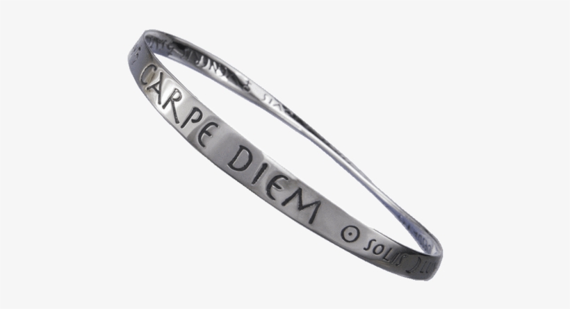 Carpe Diem Sterling Silver Bracelet - Carpe Diem Seize The Day Mobius Bracelet, transparent png #1558230