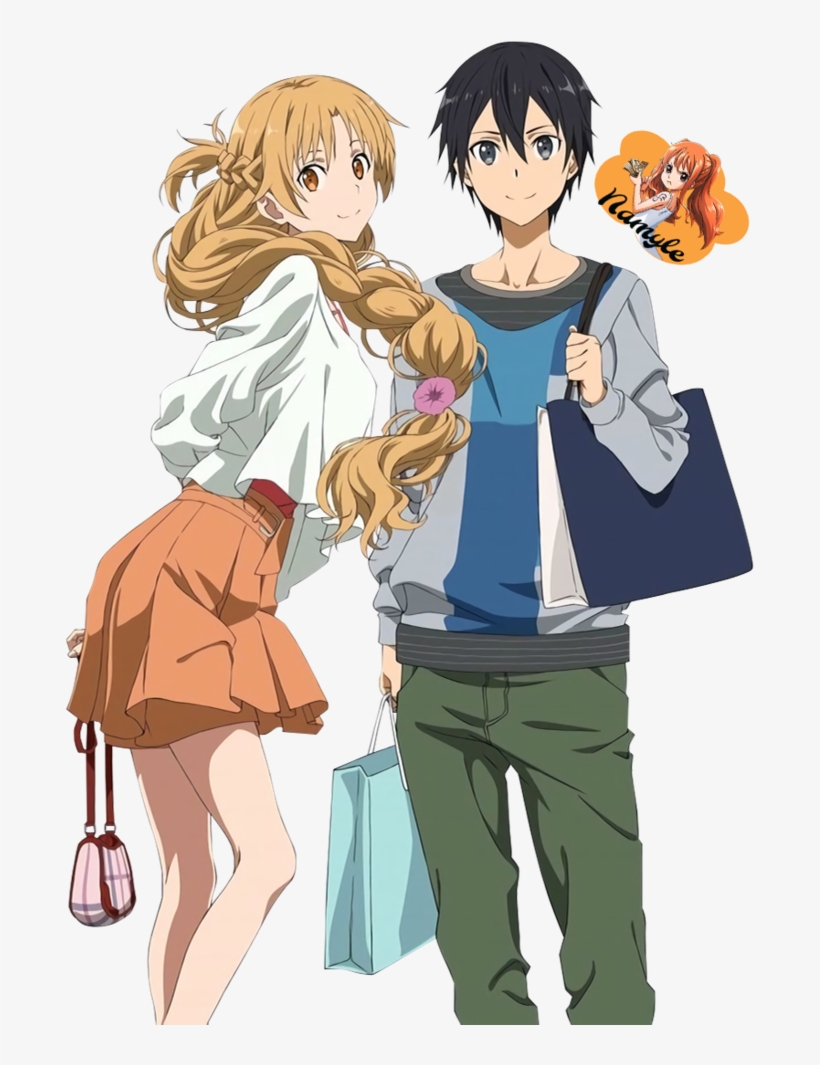 Kirito And Asuna - Kirito And Asuna Render, transparent png #1560183