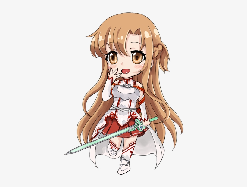 Sword Art Online, Asuna , By D-tomoyo - Sword Art Online Asuna Chibi, transparent png #1560184