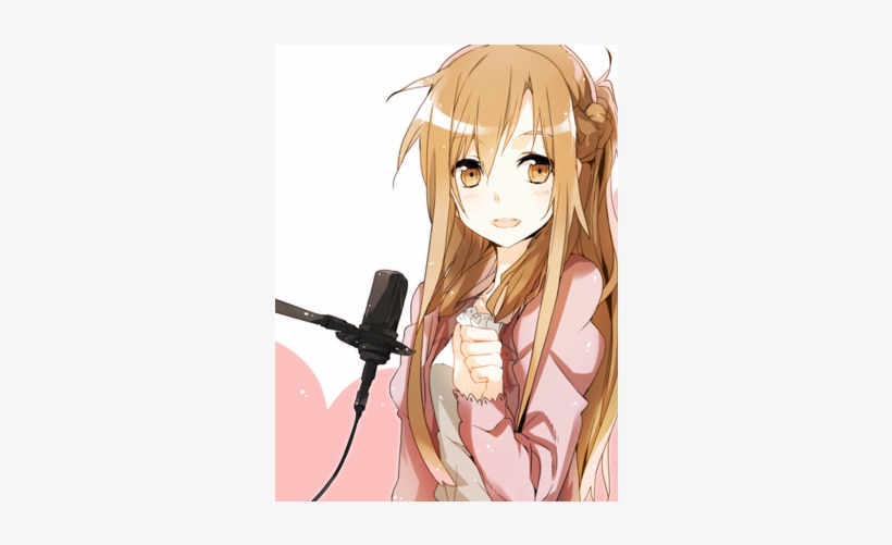 Asuna Singing - Asuna Yuuki Cute, transparent png #1560293