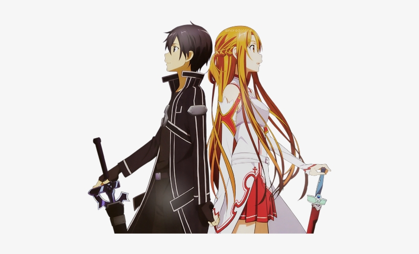 Have A Transparent Kirito & Asuna <3 - Asuna And Kirito Png, transparent png #1560396