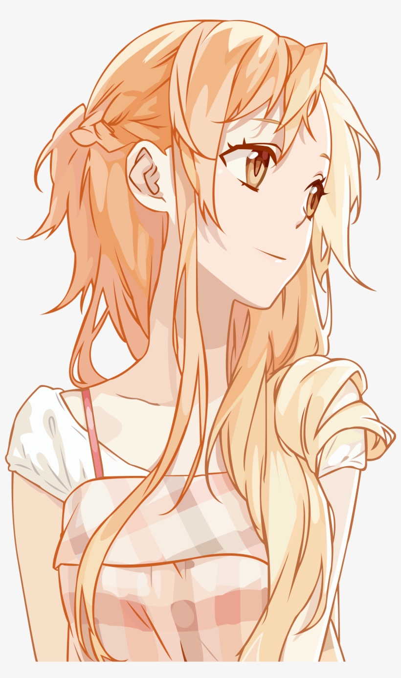 Asuna Yuuki Sword Art Online Anime Hair Orange Pixiv - Sword Art Online Cute Asuna, transparent png #1560475
