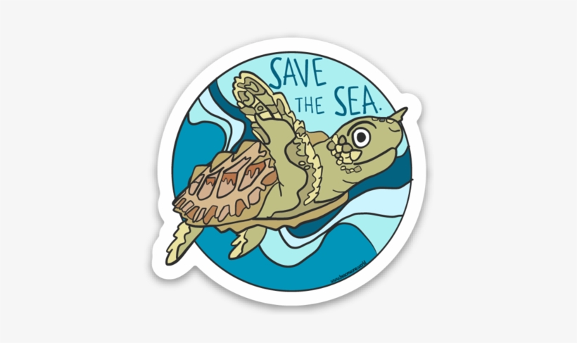 Image Of Save The Sea Turtle - Save The Sea Turtle Sticker, transparent png #1561021