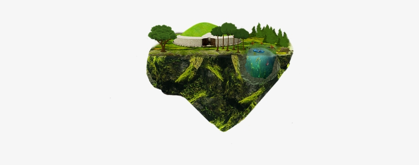 Island, Float, Sky, Landscape, Trees - City In The Sea, transparent png #1561448