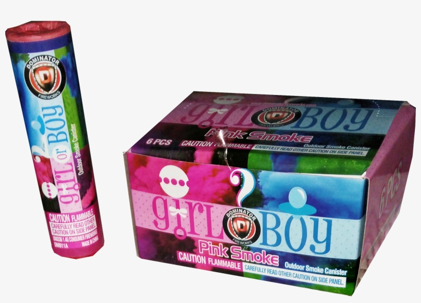 Is It A Boy Or Girl Pink Smoke 6 Pack - Pink Bombs For Gender Reveal, transparent png #1561578