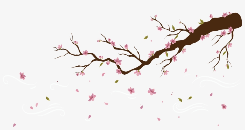Cherry Blossom Petals Falling Png - Png Falling Petals, transparent png #1562247