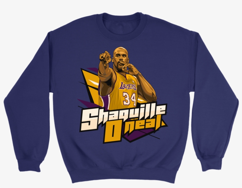 Crewneck Sweatshirt / Purple / S Shaquille O'neal Sweatshirt - Am Stronger Than You Believe Shirts, transparent png #1562378