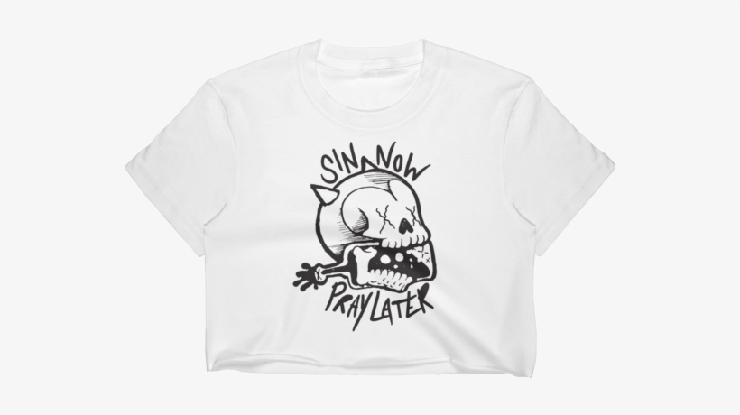 Sin Now Pray Later - Crop Top, transparent png #1562604