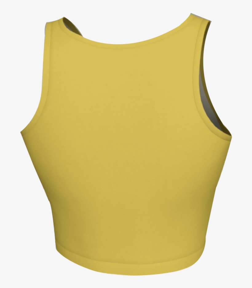 1 Yellow Crop Top Back - Crop Top, transparent png #1562715