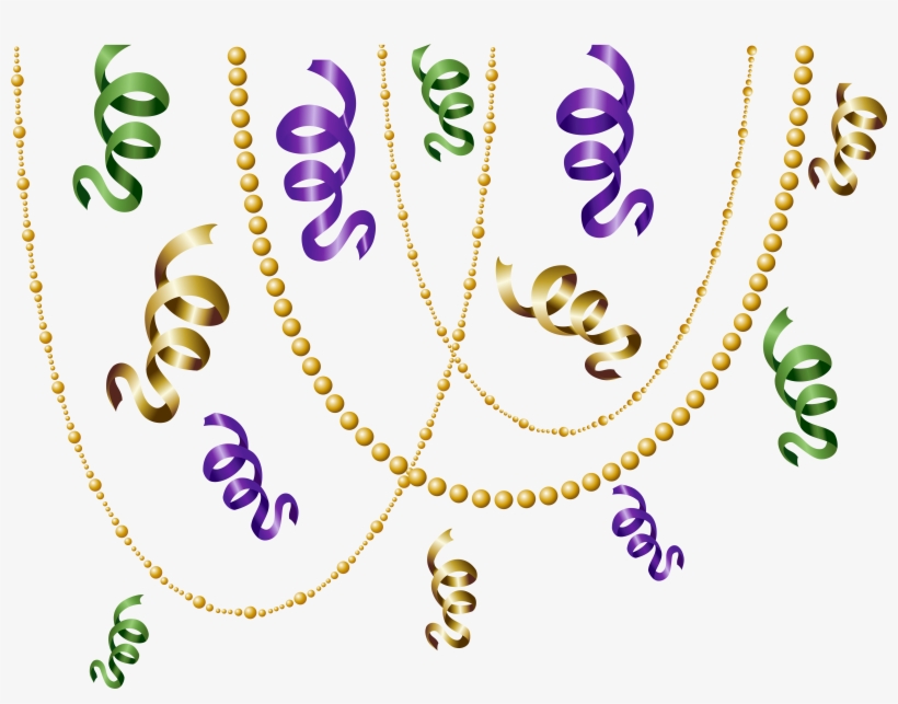 Mardi Gras Beads Clip Art Png Download - Trompeta Png Transparente Mardi Gras, transparent png #1562900