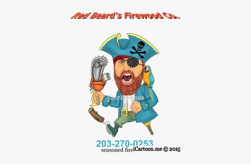 Caricature Logo Of Red Beard's Firewood - Logo, transparent png #1563212