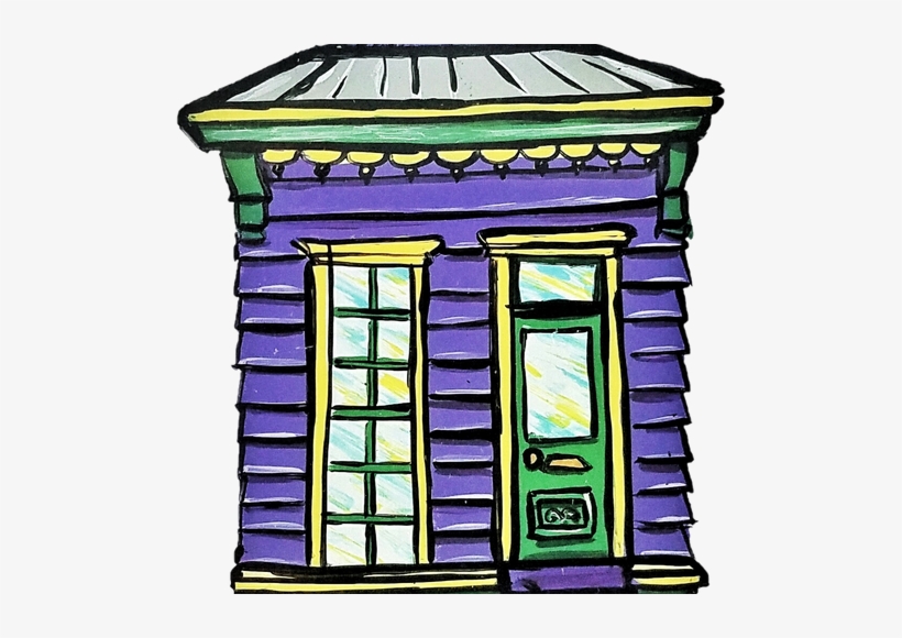 Purple And Green Shotgun Reverse Glass Painting Print - Window, transparent png #1563217