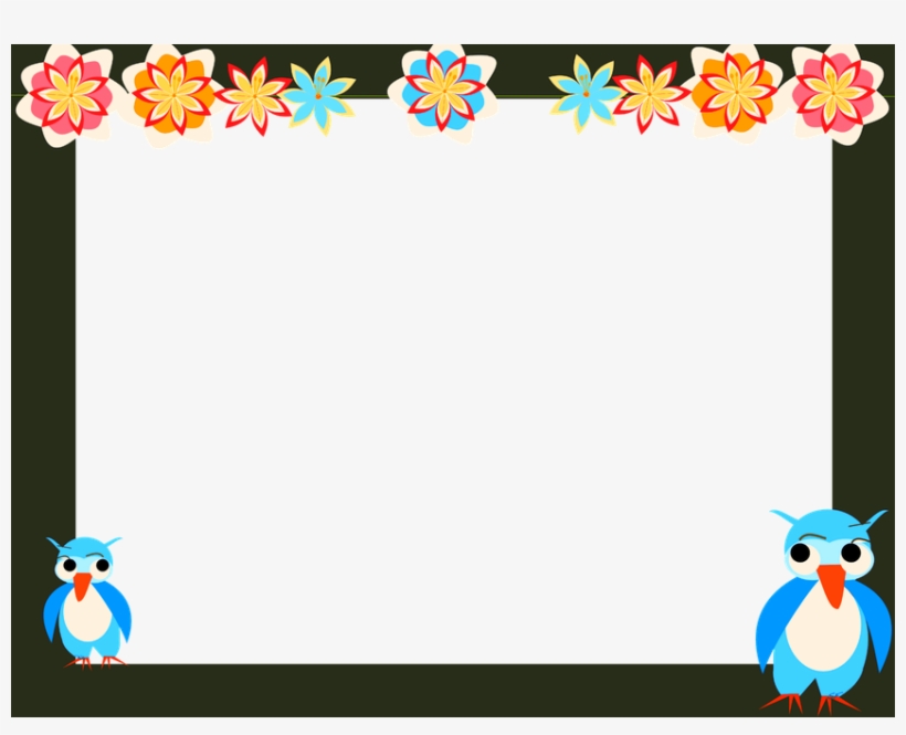 Well Done Certificate Border - Clipart Bird Flower Frame, transparent png #1563279