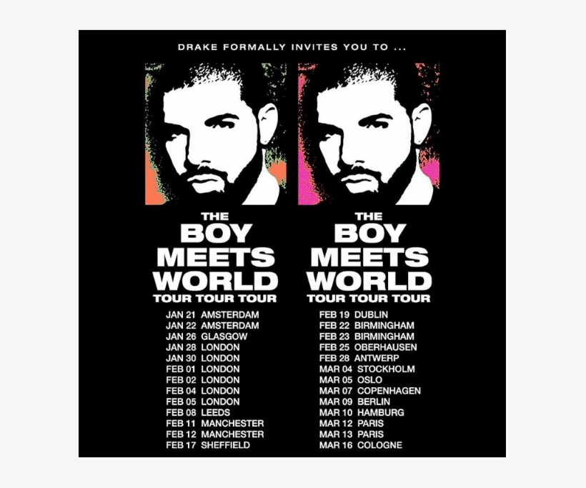 Drake Announces 'boy Meets World' European Tour - Drake Europe Tour 2017, transparent png #1563357