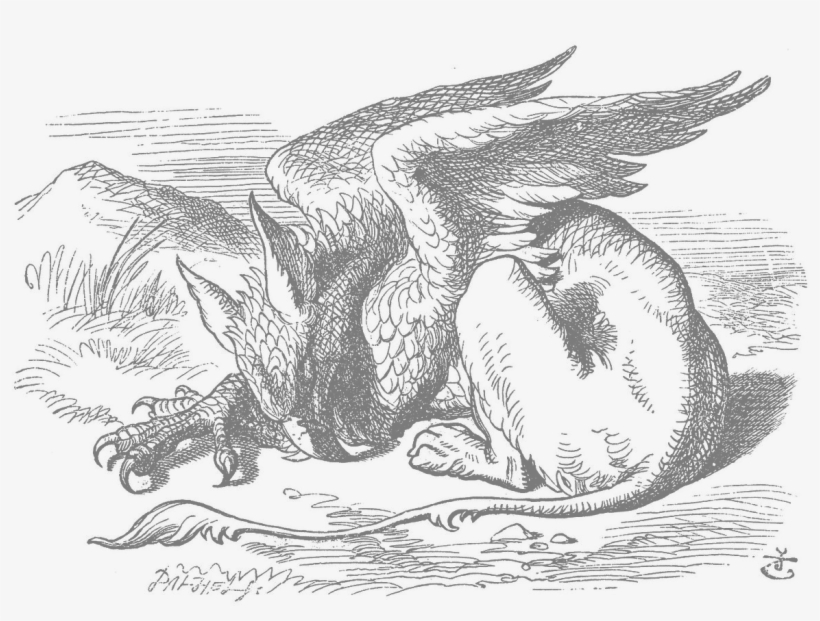 Ovo - Alice In Wonderland Original Illustrations Gryphon, transparent png #1563458