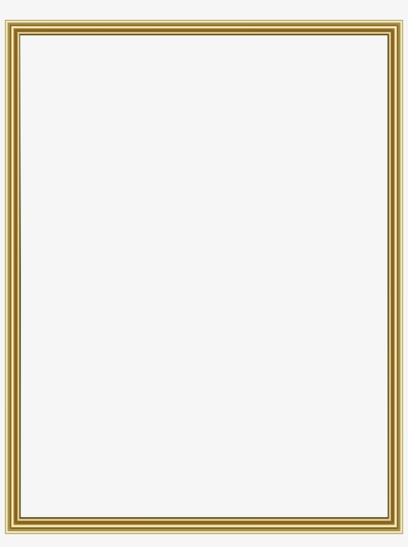 Thin Gold Frame Transparent Border - Medical Imaging, transparent png #1563536