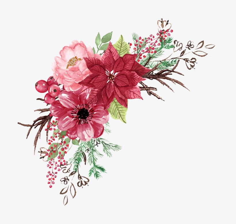 Pin Jessica Elias On Tattoos And Piercings Pinterest - Red Watercolor Flowers Png, transparent png #1563574