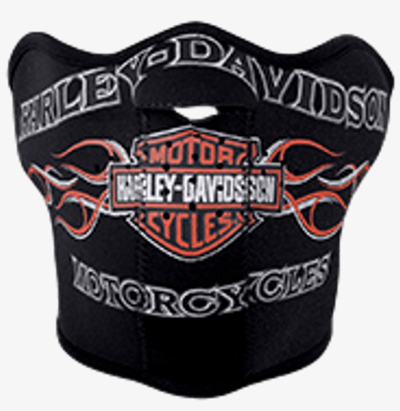 H-d Pinstripe Flames Face Mask - Harley Davidson, transparent png #1564107