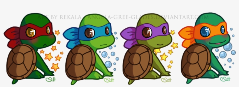 Vector Library Bowling Drawing Ninja Turtle - Cute Baby Ninja Turtles, transparent png #1564553