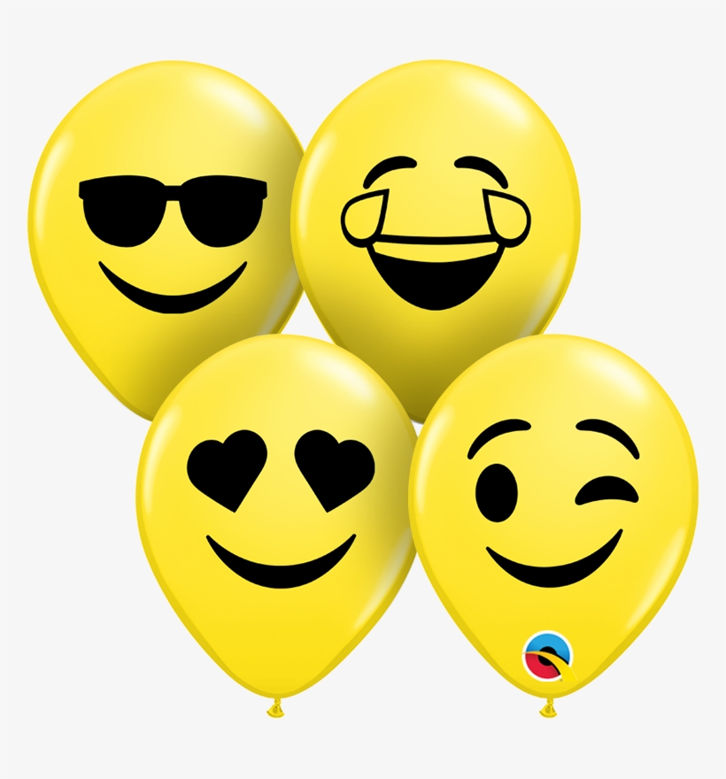 Qualatex Balloons Emoji Smiley Yellow 5 Inch Balloons - Emoji Qualatex, transparent png #1564857