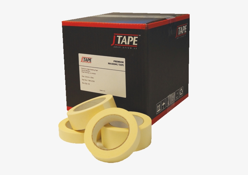 Jtape Premium Crepe Masking Tape 38mm X 50m, - Adhesive Tape, transparent png #1564995