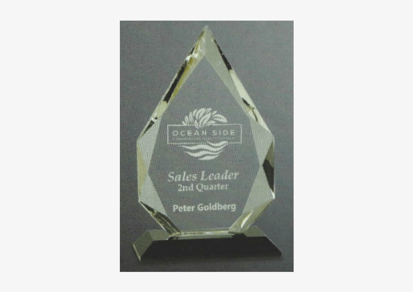 Acrylic And Crystal Trophies - Custom Shining Diamond M Optic Crystal Award M, 10", transparent png #1565114