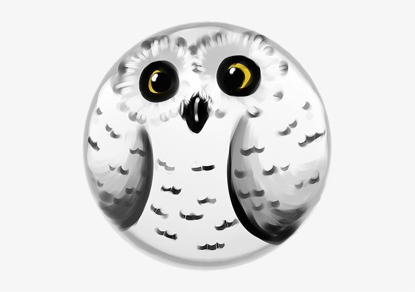 A Slightly Stylized Snowy Owl - Snowy Owl, transparent png #1565348