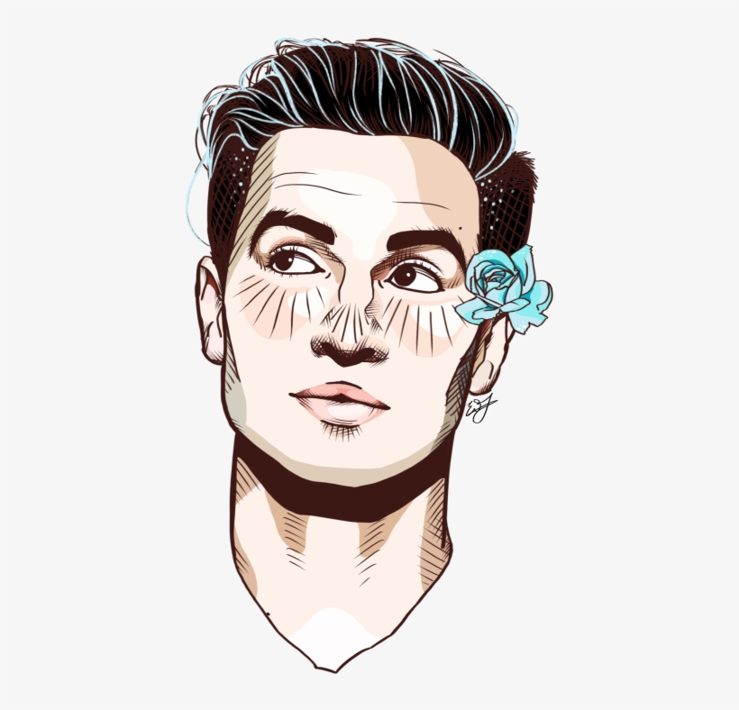 Brendon Urie Panic - Panic At The Disco Drawings, transparent png #1565428