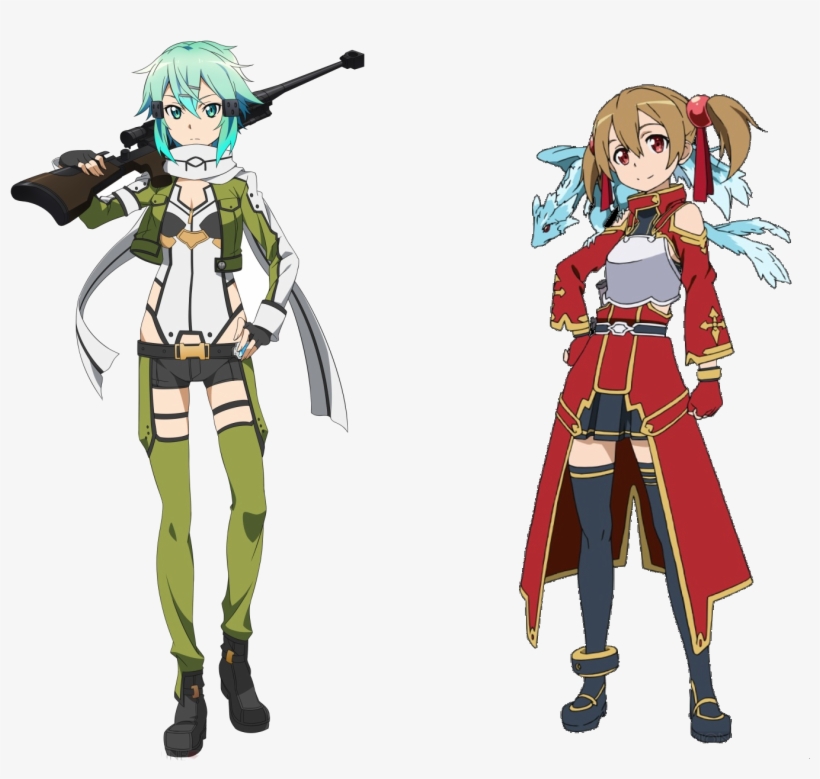 Sinon And Silica - Sword Art Online Style, transparent png #1565549